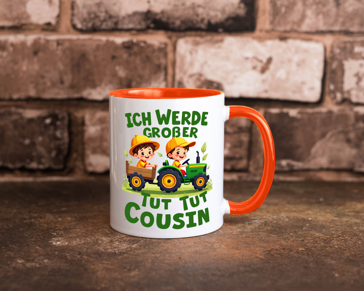 Ich werde Großer Cousin | Familie Bauer lustiger Spruch Geschenk Geschenkidee Tasse