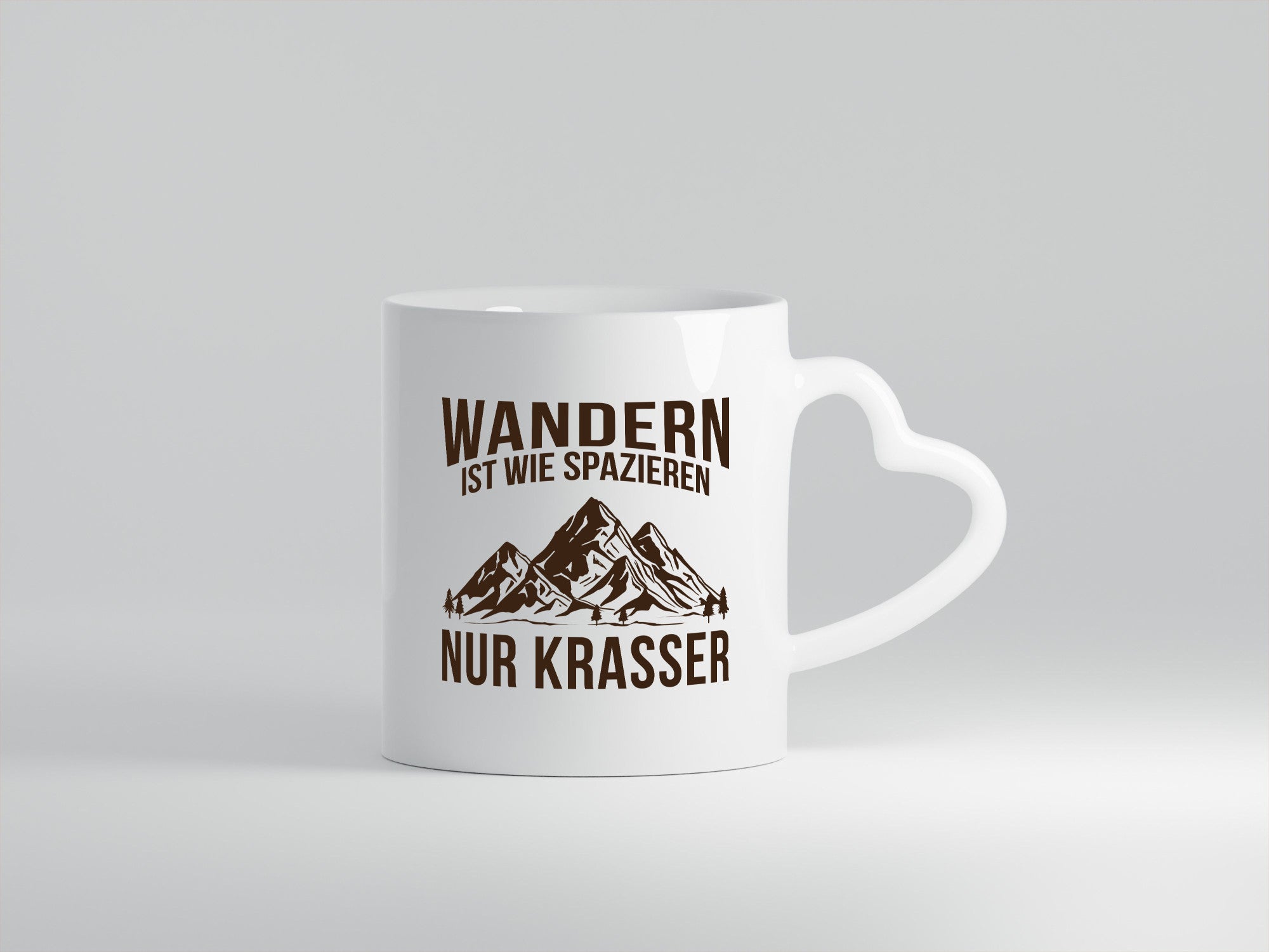 Wandern wie spazieren, nur krasser | Gebirge Bäume Geschenk Humor Geschenkidee