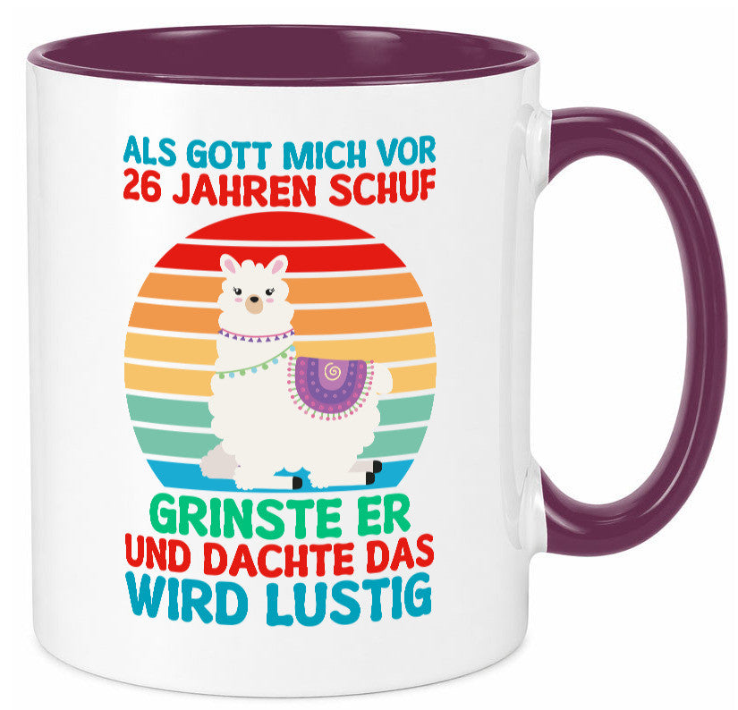 26. Geburtstag | 26 Jahre Gut Schuf mich Lama v2 lustiger Spruch Geschenk