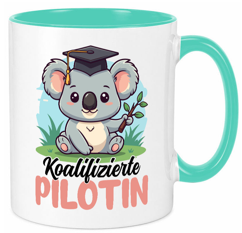 Koalifizierte Pilotin | Definition Piloten lustig Humor Geschenkidee Geschenk Tasse