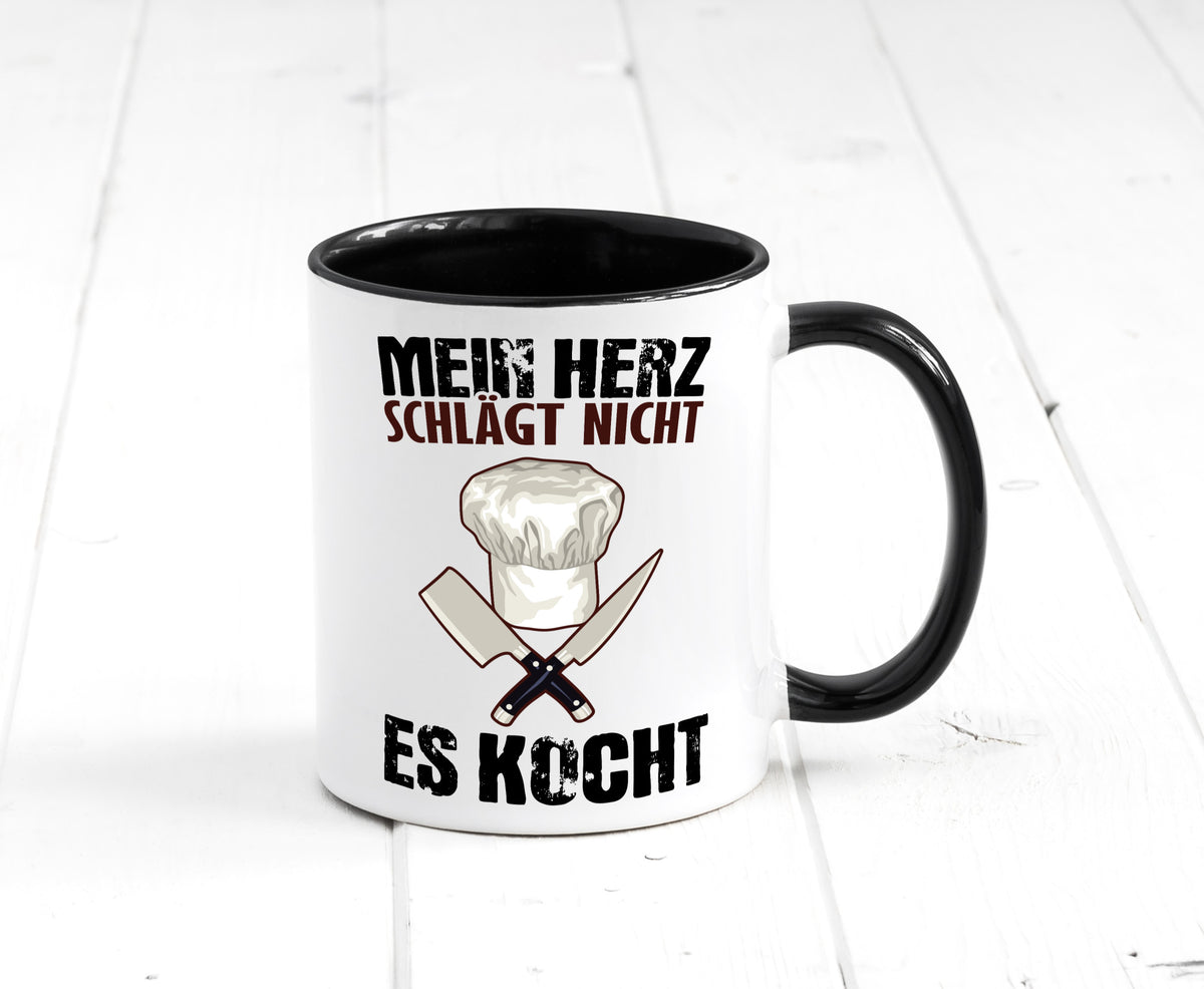 Mein Herz kocht Humor Geschenkidee Tasse