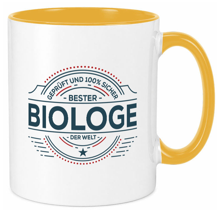 Geprüft und sicher: Biologe | Biologie Naturforscher Geschenk Humor Tasse