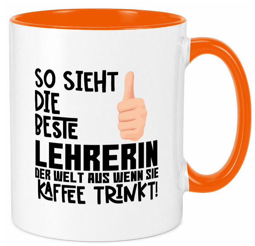 Beste Lehrerin | Lehrer Tasse Schule Dankeschön lustiger Spruch Geschenk Humor