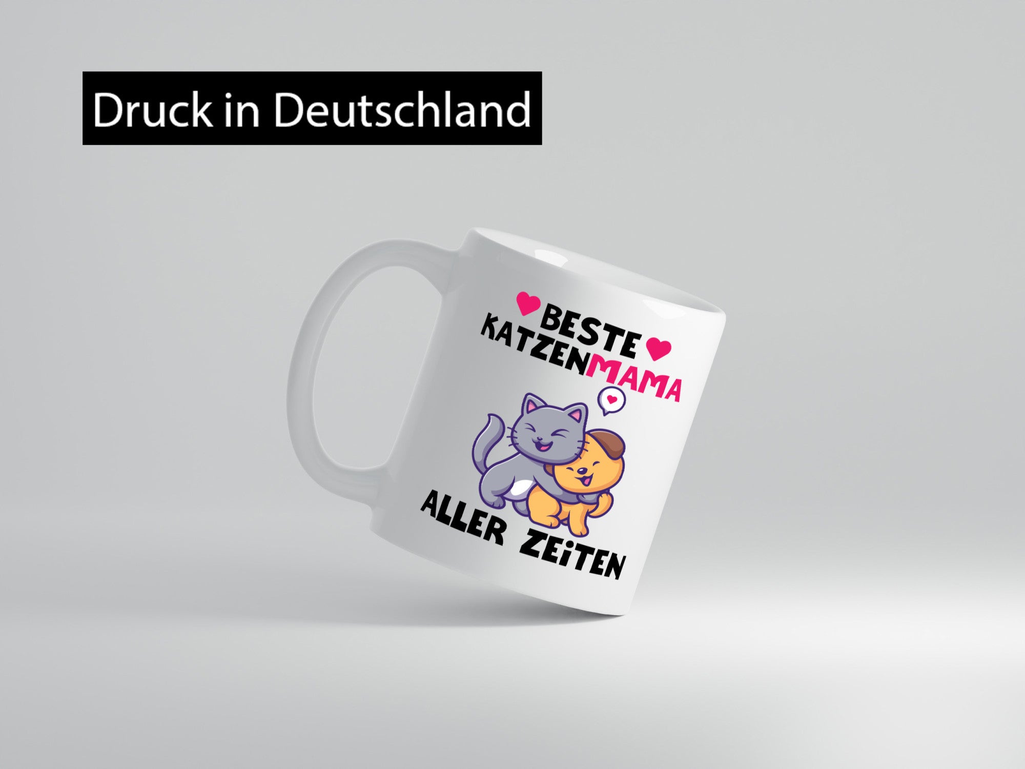 Beste Katzenmama | Katzenbaby Herz lustig Familie Geschenkidee Geschenk Tasse