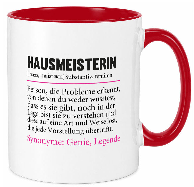 Hausmeisterin | Hauswart Beruf Spruch Humor Geschenkidee Arbeit Kollegen Büro Tasse