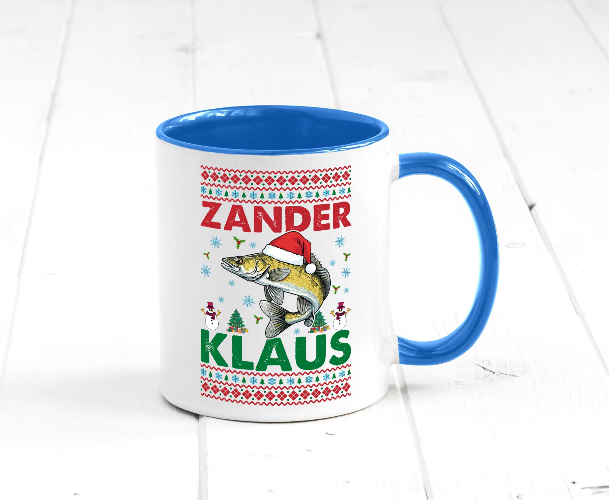 Zander Klaus | Ugly Christmas Angler Angeln v2 Geschenk Humor Geschenkidee