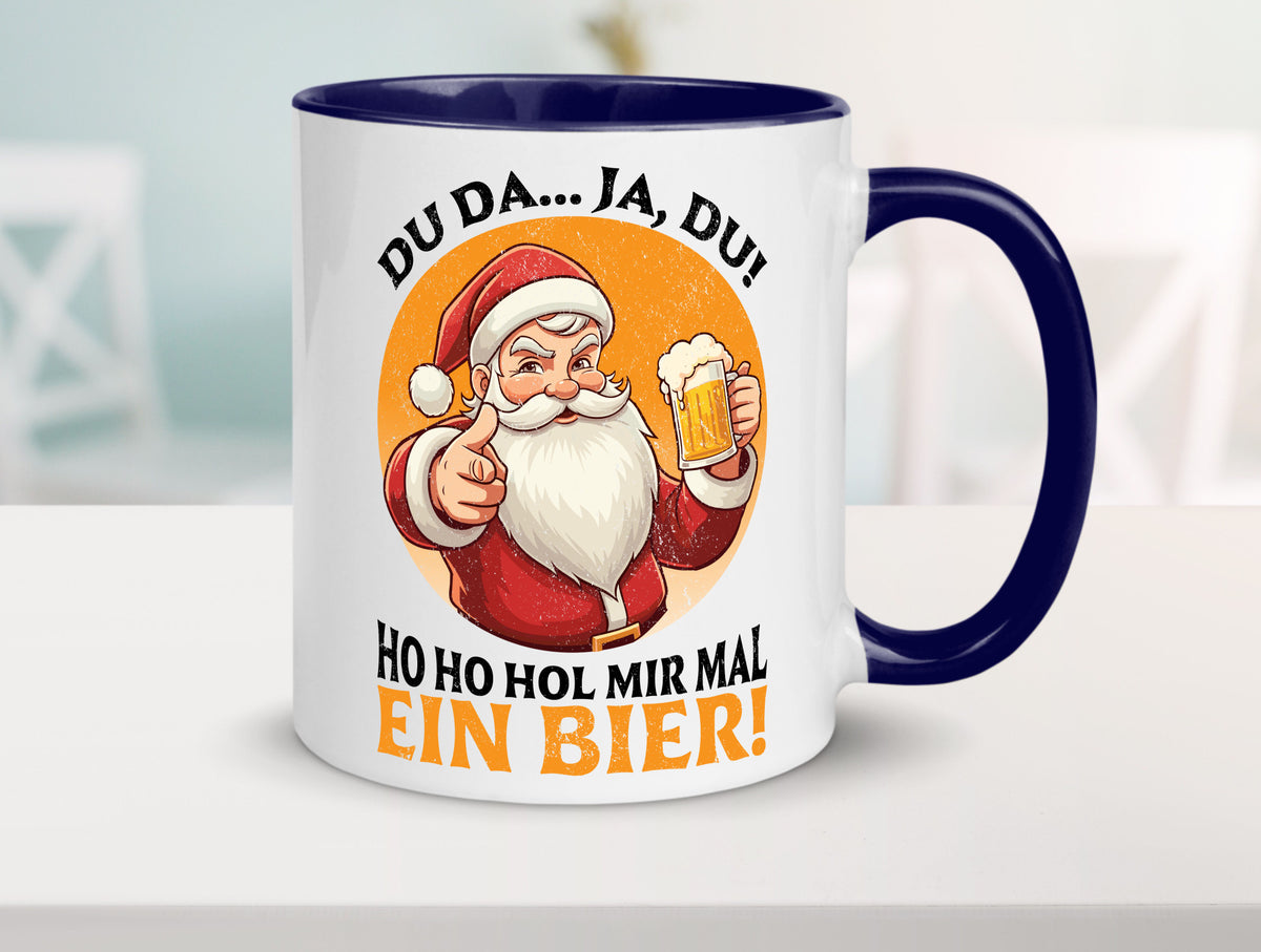 Hol mir mal ein Bier | Ugly Christmas Santa lustig Humor Geschenkidee Geschenk Tasse