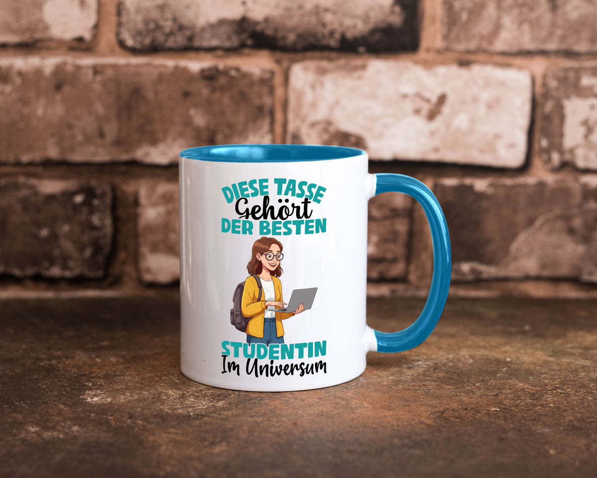 Im Universum: Studentin | Uni Studium Universität Geschenk Humor Geschenkidee Tasse