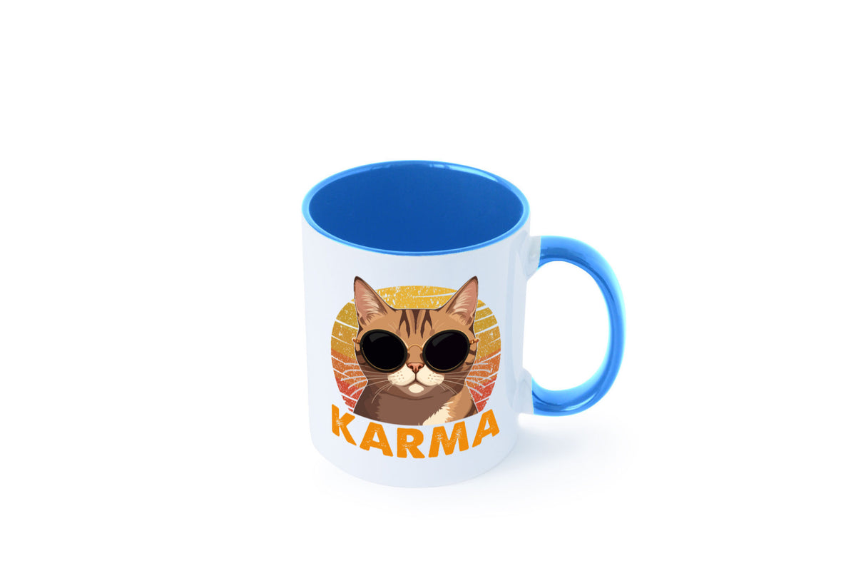 Vintage Katze | Karna Coole lustiger Spruch Geschenk Tierliebhaber Humor Tasse
