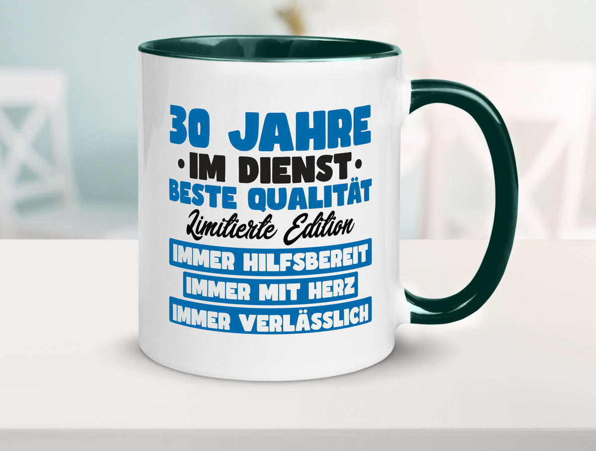 30 Jahre im Dienst | Jubiläum Arbeit v7 lustig Kollegen Büro Geschenk Tasse
