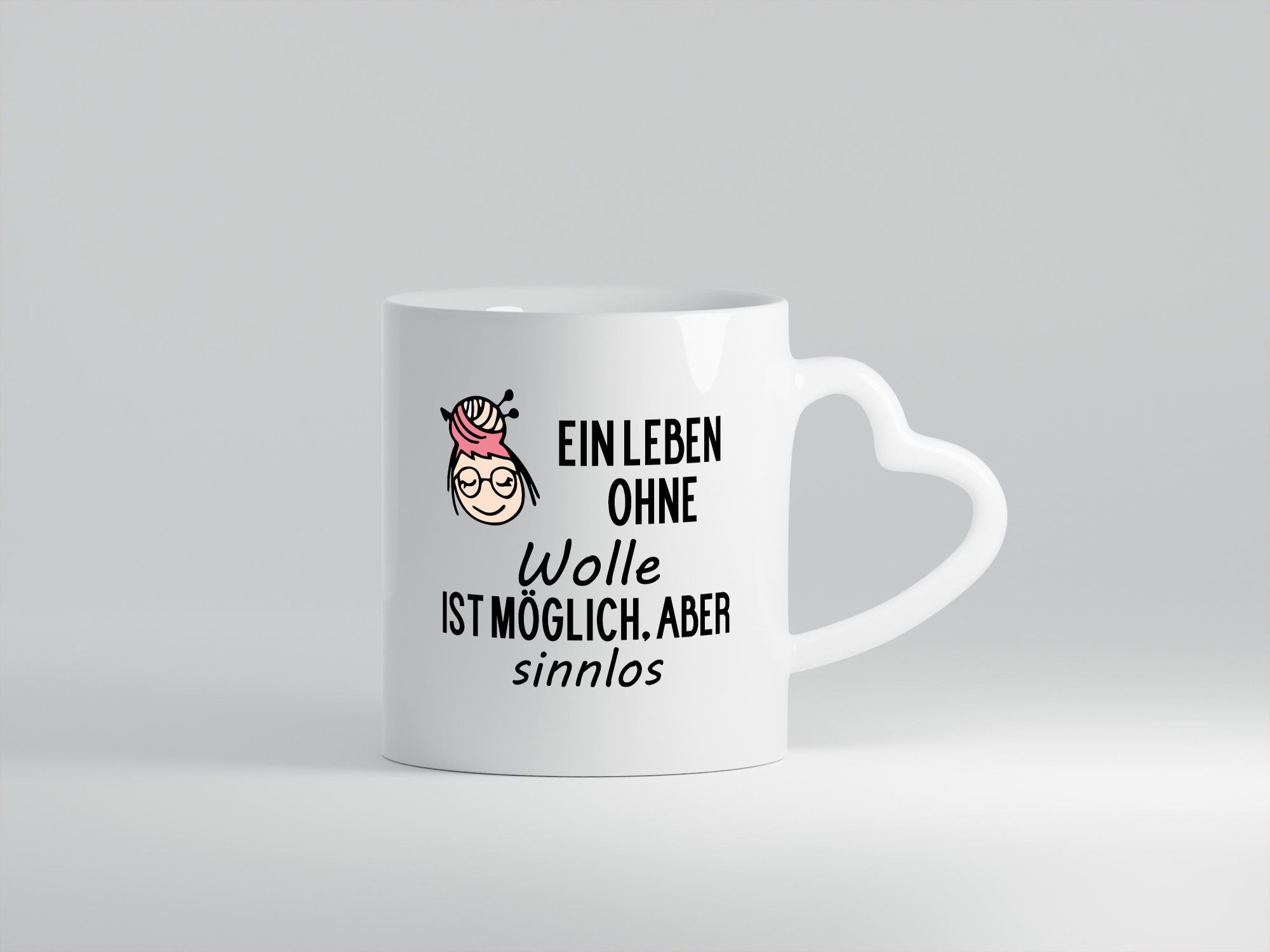 Leben ohne Wolle möglich aber Sinnlos Geschenkidee Humor Tasse