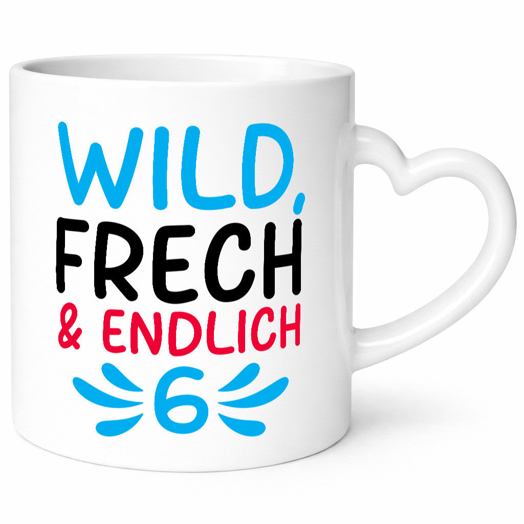 6. Geburtstag | 6 Jahre Wild & Frech Humor Geschenkidee Tasse