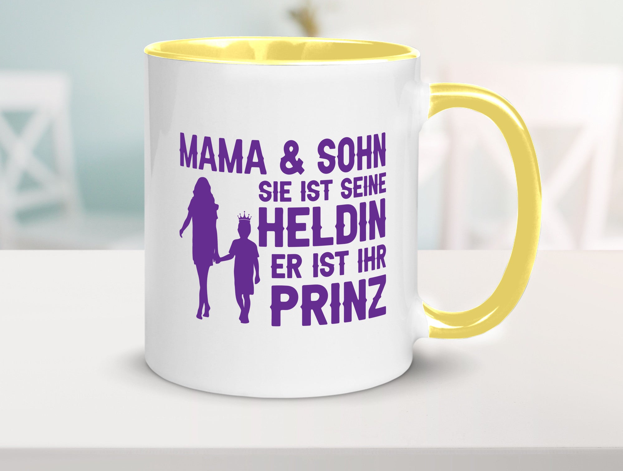 Mama & Sohn | Helding Prinz Mutterliebe Geschenkidee Familie Humor Tasse
