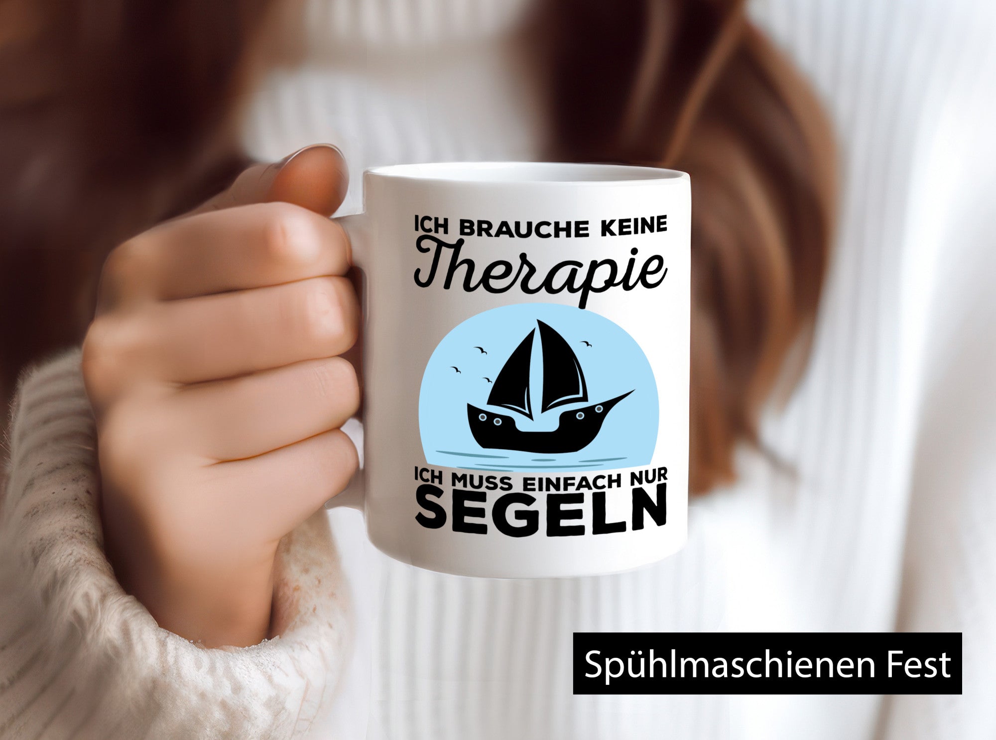 Einfach nur segeln | Segler Tasse Segelboot Therapie Geschenkidee Humor