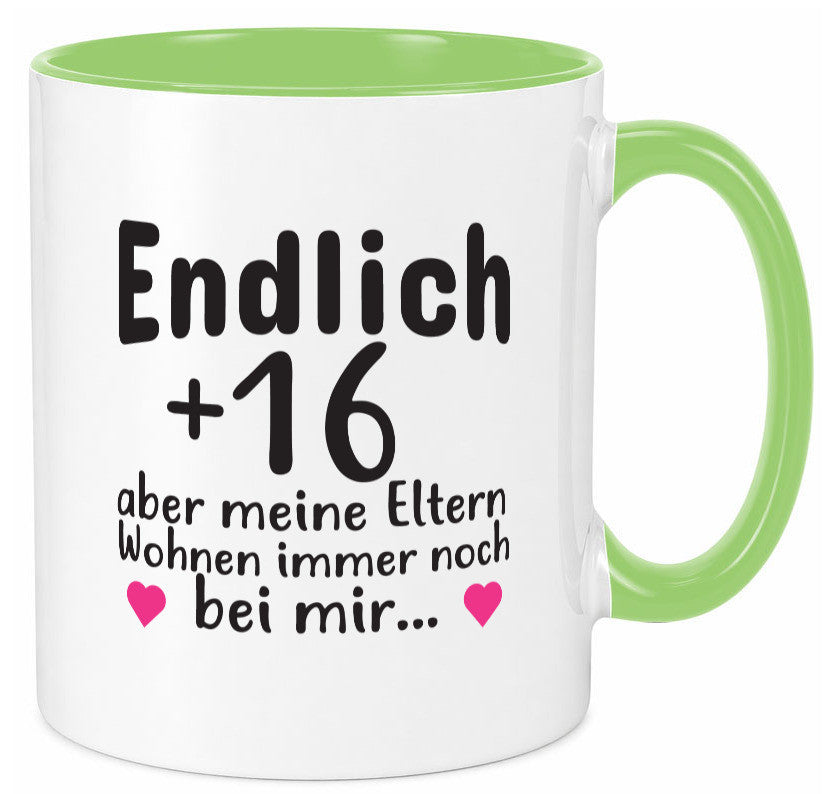 Endlich 16 | Geburtstag Tasse Spruch Mädchen Geschenkidee Humor
