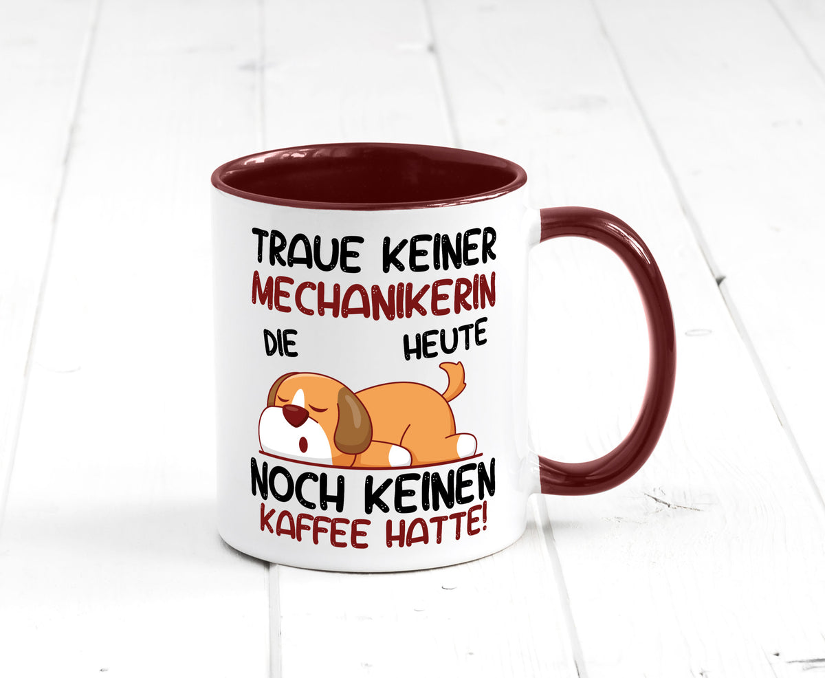 Traue keiner Mechanikerin | KFZ Humor Geschenkidee Tasse