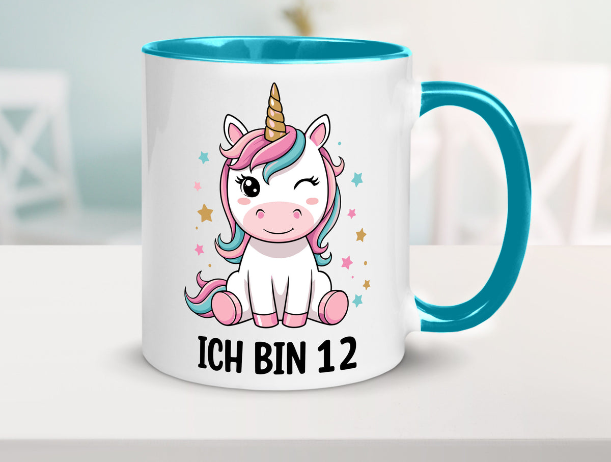 12. Geburtstag | 12 Jahre Einhorn Mädchen lustig Geschenkidee Geschenk Tasse