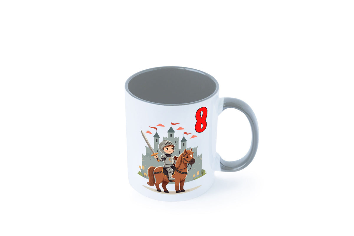 8. Geburtstag | 8 Jahre Ritter Junge Schloss Geschenk Geschenkidee lustiger Tasse
