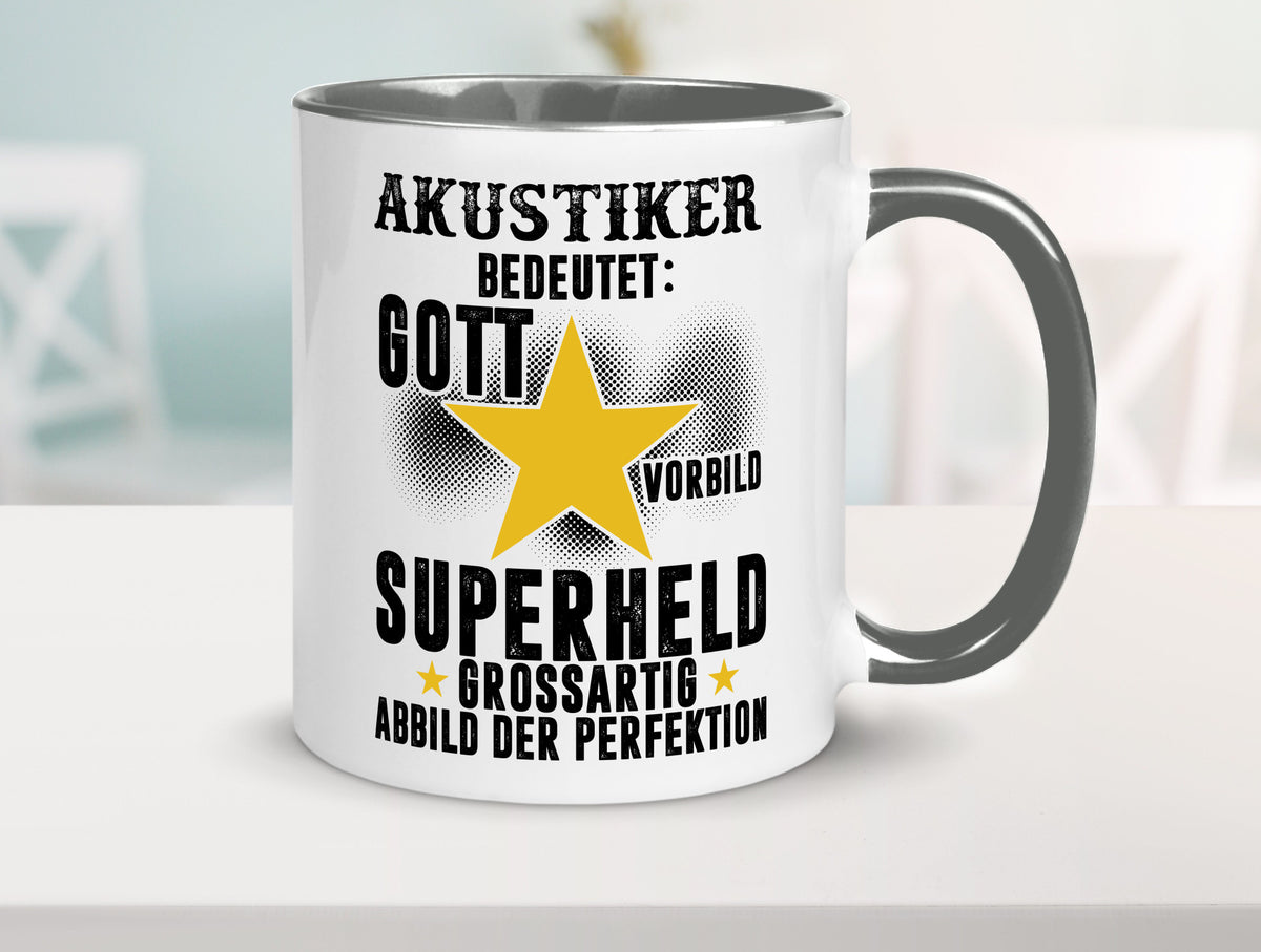 Bedeutung von Akustiker | Akustik Hörgeräteakustik lustig Humor Geschenkidee Tasse