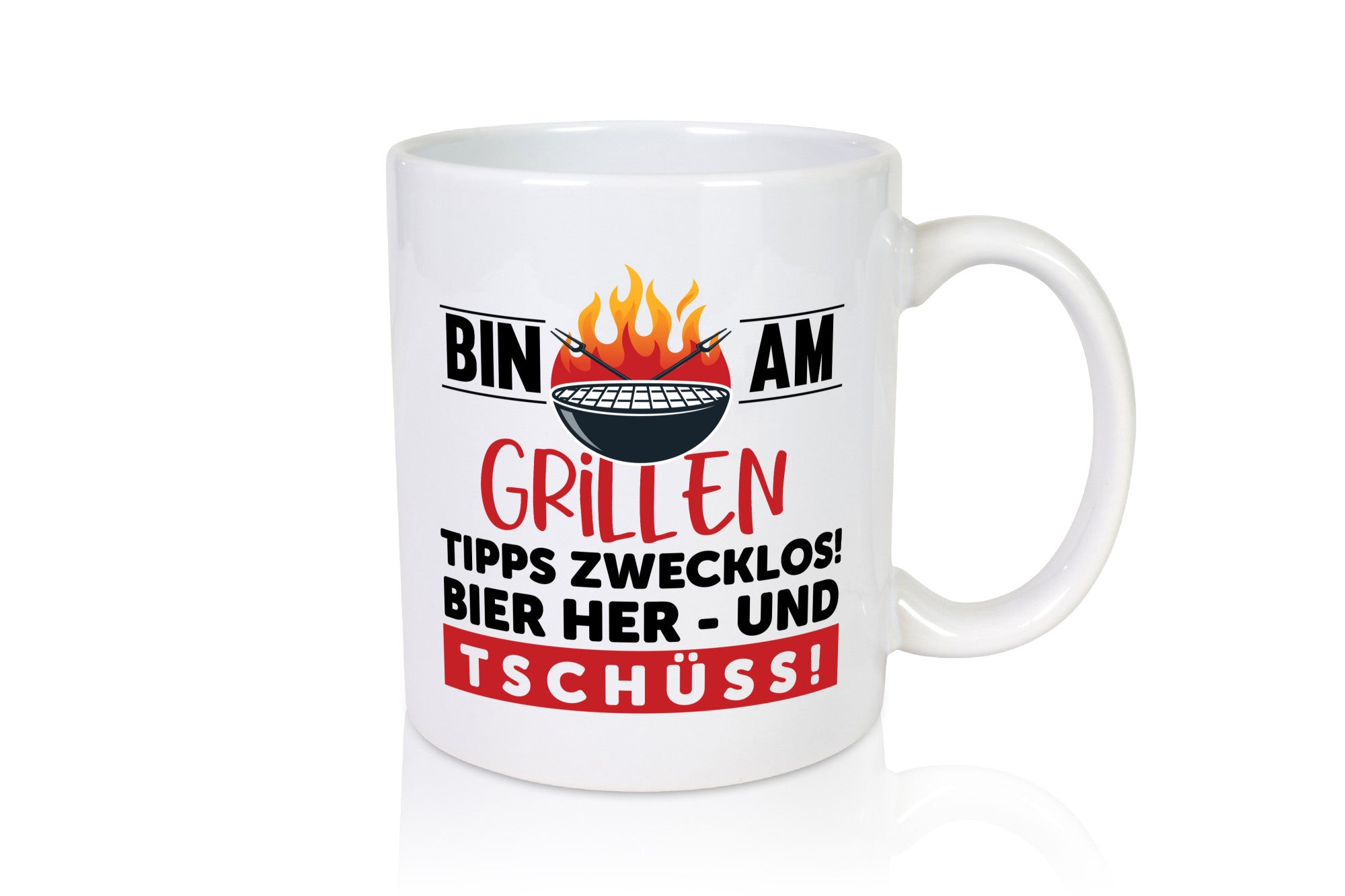 Bin am Grillen | Bier her und Tschüss Grillmeister lustiger Spruch Geschenk