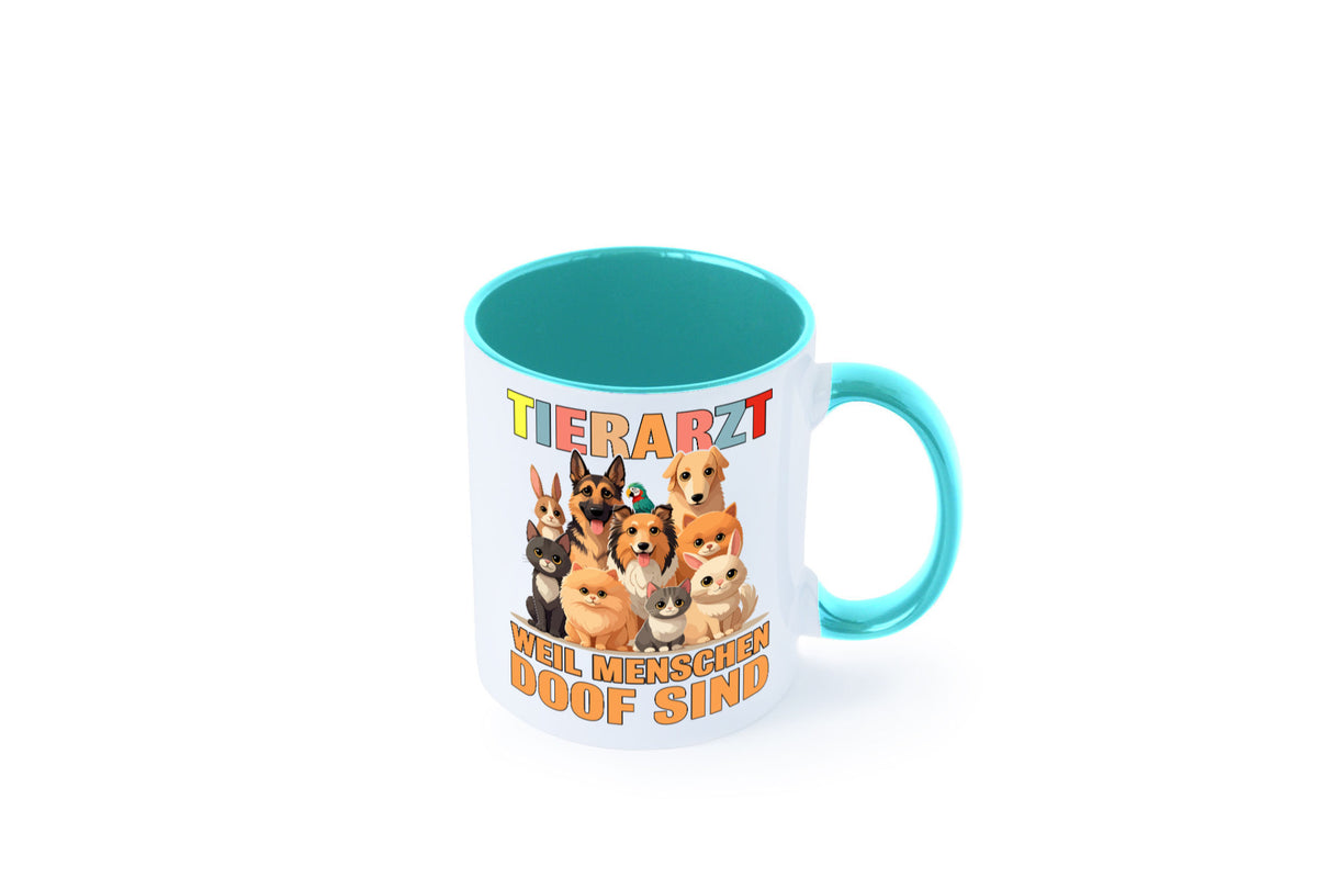Tierarzt weil Menschen doof sind | Tierärztin lustig Tierliebhaber Humor Tasse