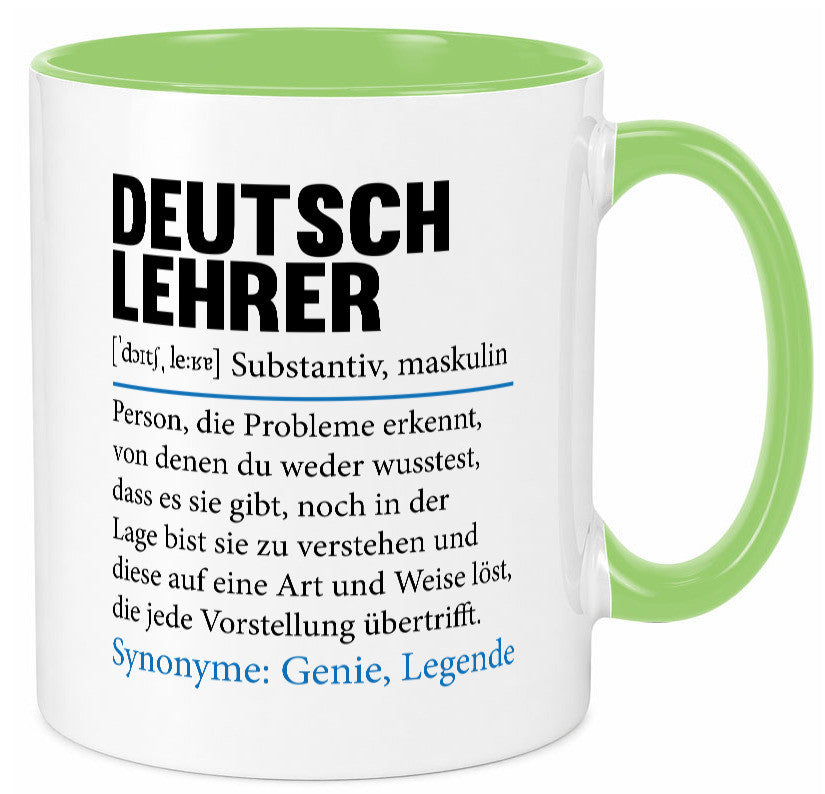 Deutschlehrer Spruch | Lehrer Schule Humor lustig Geschenkidee Geschenk Tasse