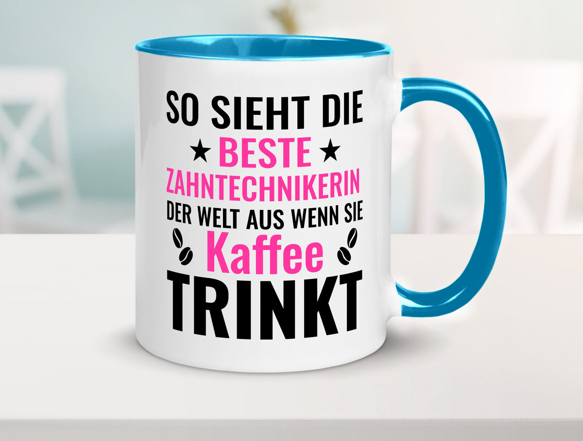 Kaffee trinkt: Zahntechnikerin | Zahnmedizin lustiger Spruch Geschenk Humor Tasse