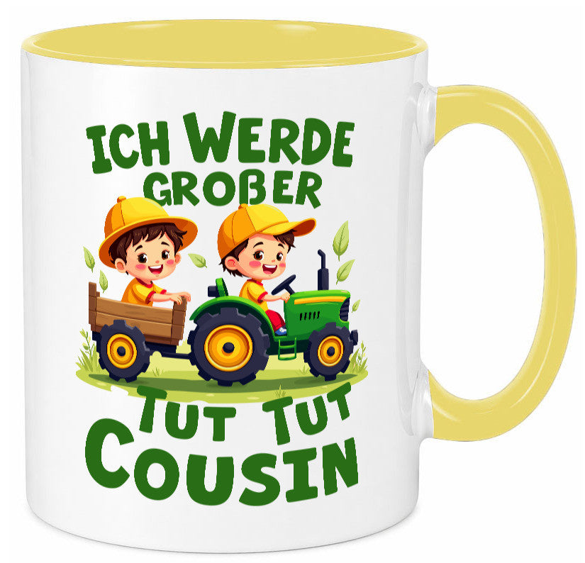 Ich werde Großer Cousin | Familie Bauer lustiger Spruch Geschenk Geschenkidee Tasse