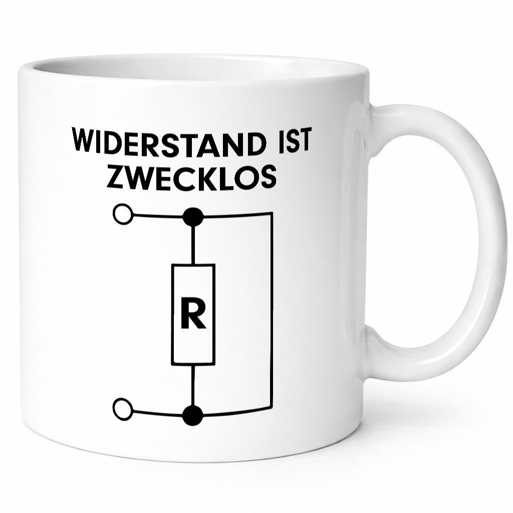 Wiederstand ist Zwecklos Geschenk Humor Geschenkidee lustiger Spruch Tasse