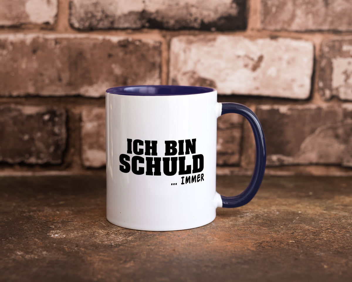 Ich bin Schuld | Schwarze Schaff lustig Humor Geschenkidee Geschenk Tasse