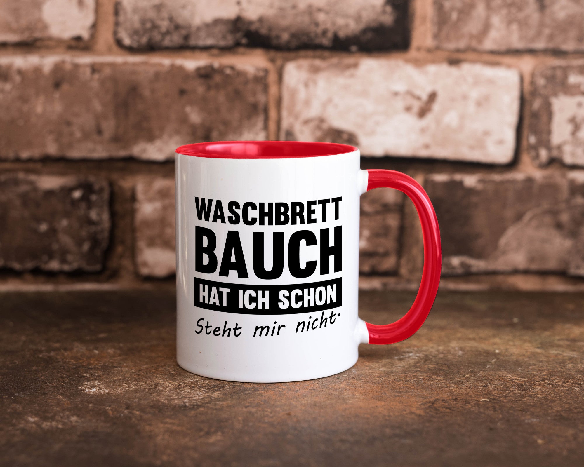 Waschbrettbauch steht mir nicht | Sixpack Gym lustiger Spruch Geschenk Humor