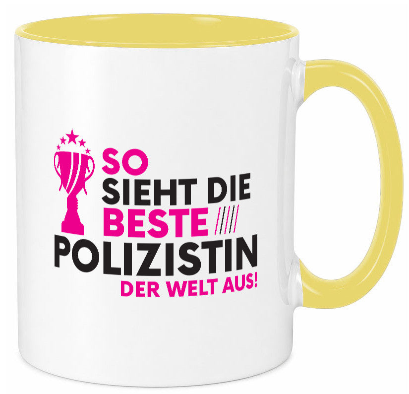 Die Weltbeste Polizistin | Beruf Polizei lustig Arbeit Kollegen Büro Geschenk Tasse