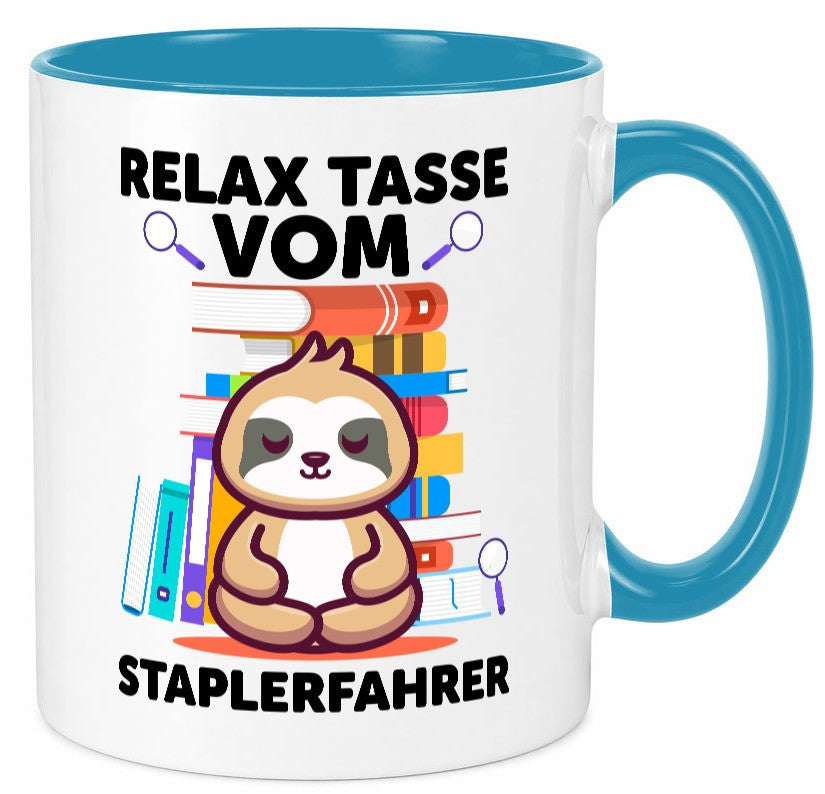 Relax Tasse: Staplerfahrer | Gabelstapler Fahrer lustig Humor Geschenkidee