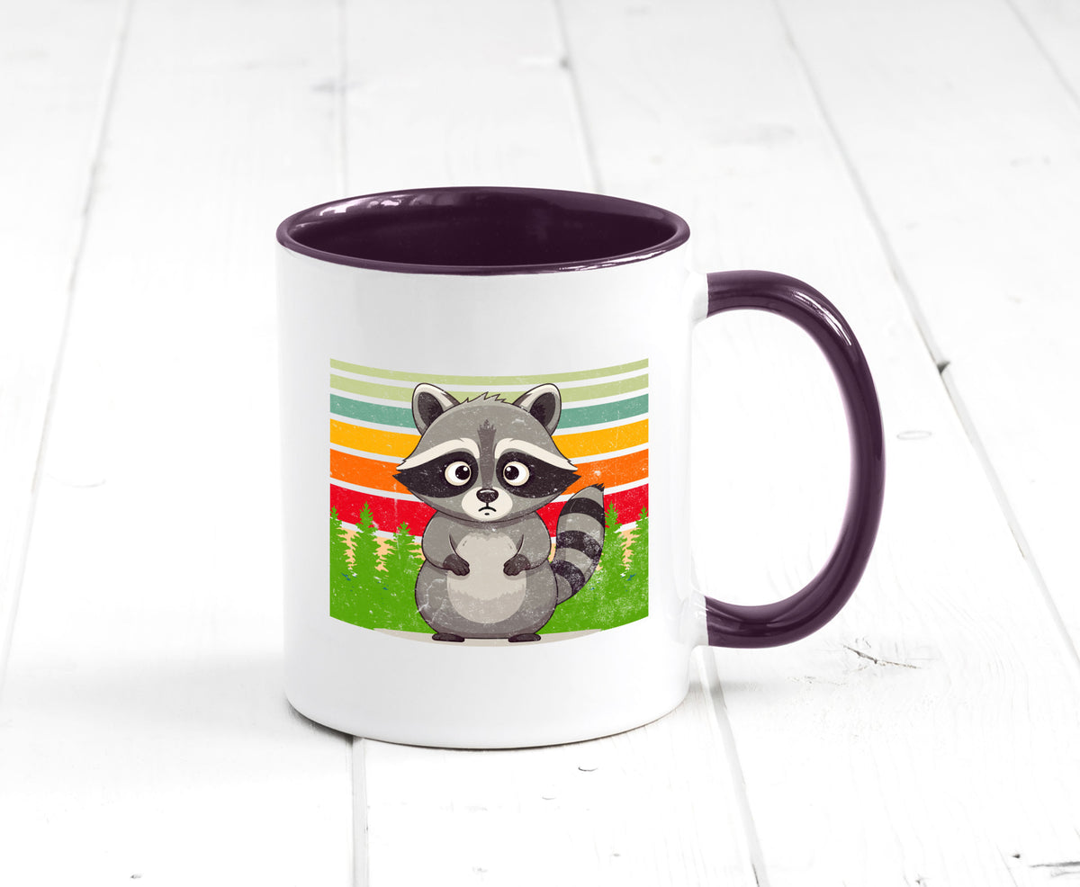 Waschbär | Vintage v2 lustiger Spruch Geschenk Humor Geschenkidee Tasse