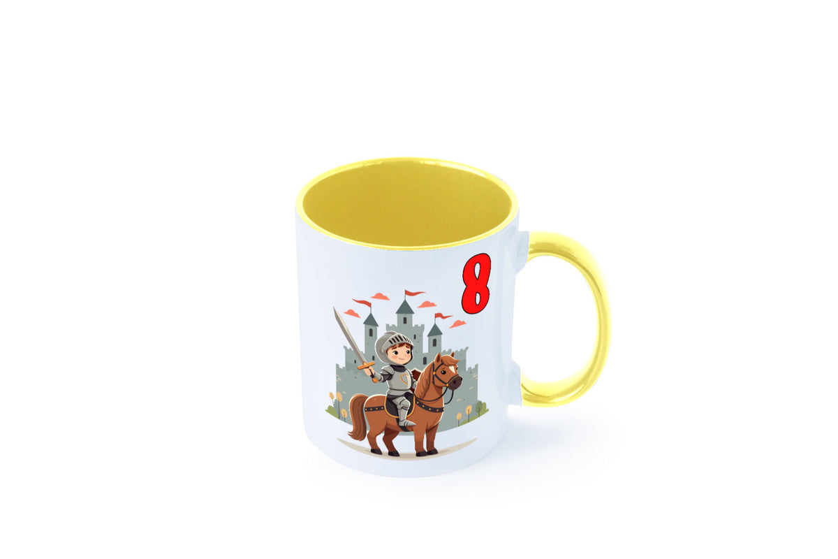8. Geburtstag | 8 Jahre Ritter Junge Schloss Geschenk Geschenkidee lustiger Tasse