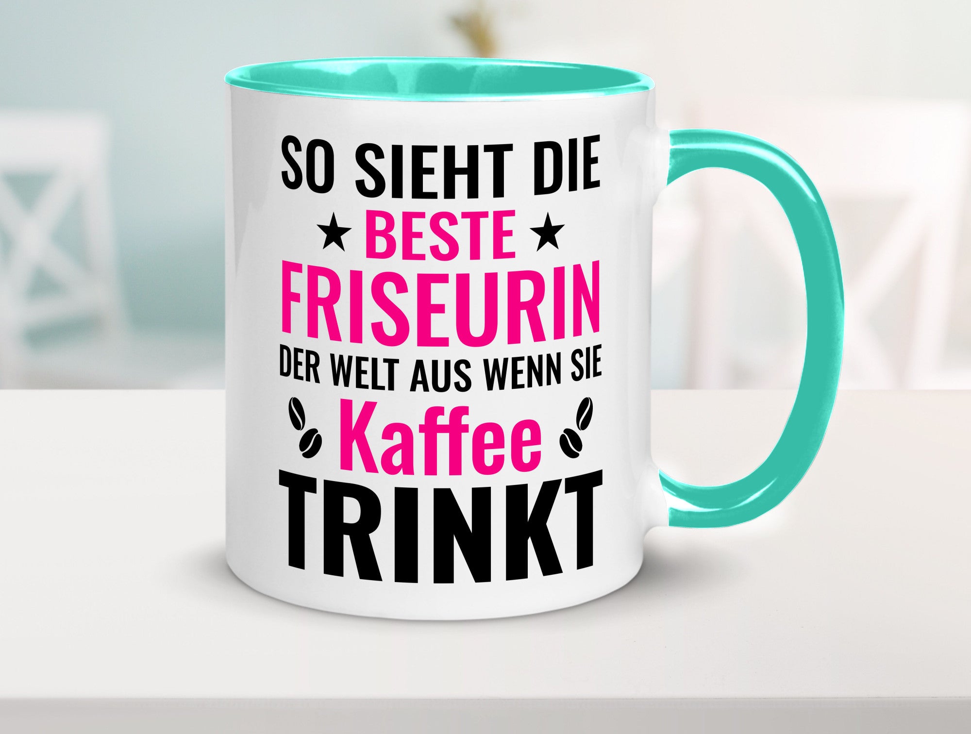 Kaffee trinkt: Friseurin | Friseuse Frisörin lustig Humor Geschenkidee Geschenk