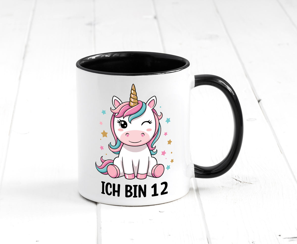 12. Geburtstag | 12 Jahre Einhorn Mädchen lustig Geschenkidee Geschenk Tasse