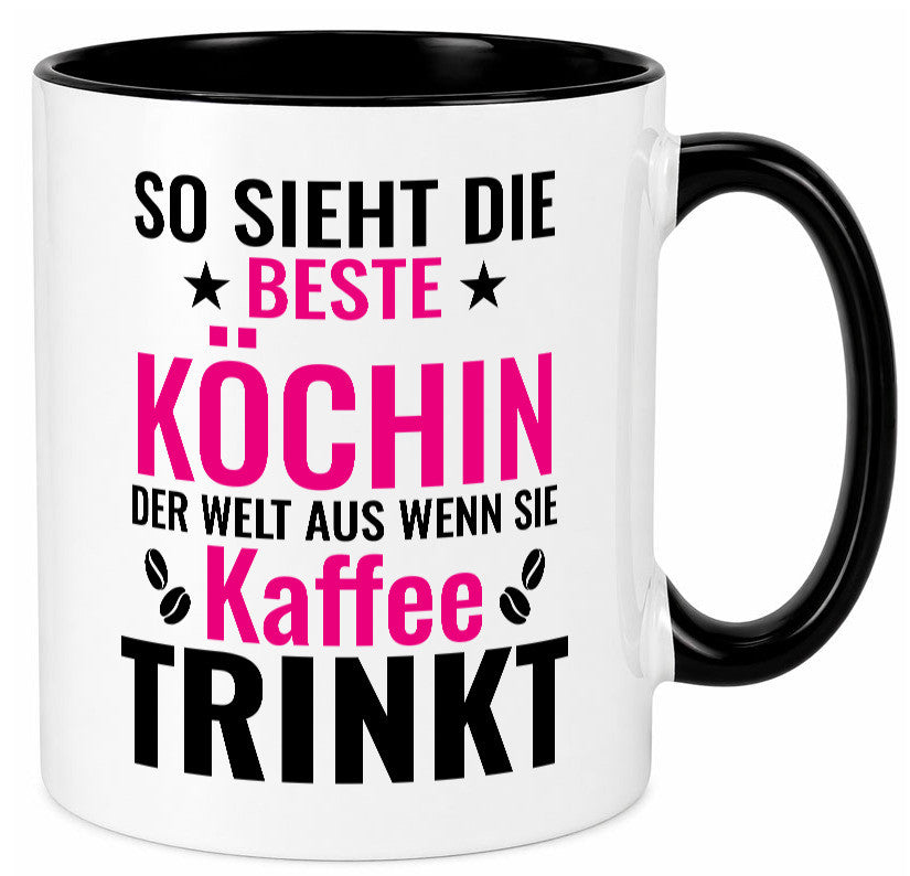 Kaffee trinkt: Köchin | Chefköchin Chefkoch Humor Arbeit Kollegen Büro Tasse