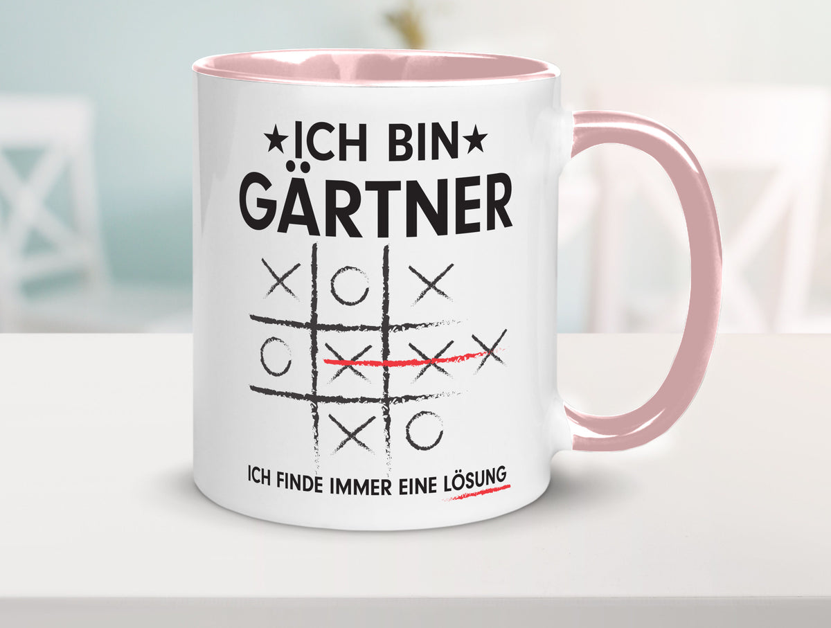Lösung finden: Gärtner | Gartenbau v2 Geschenk Humor Geschenkidee lustiger Tasse