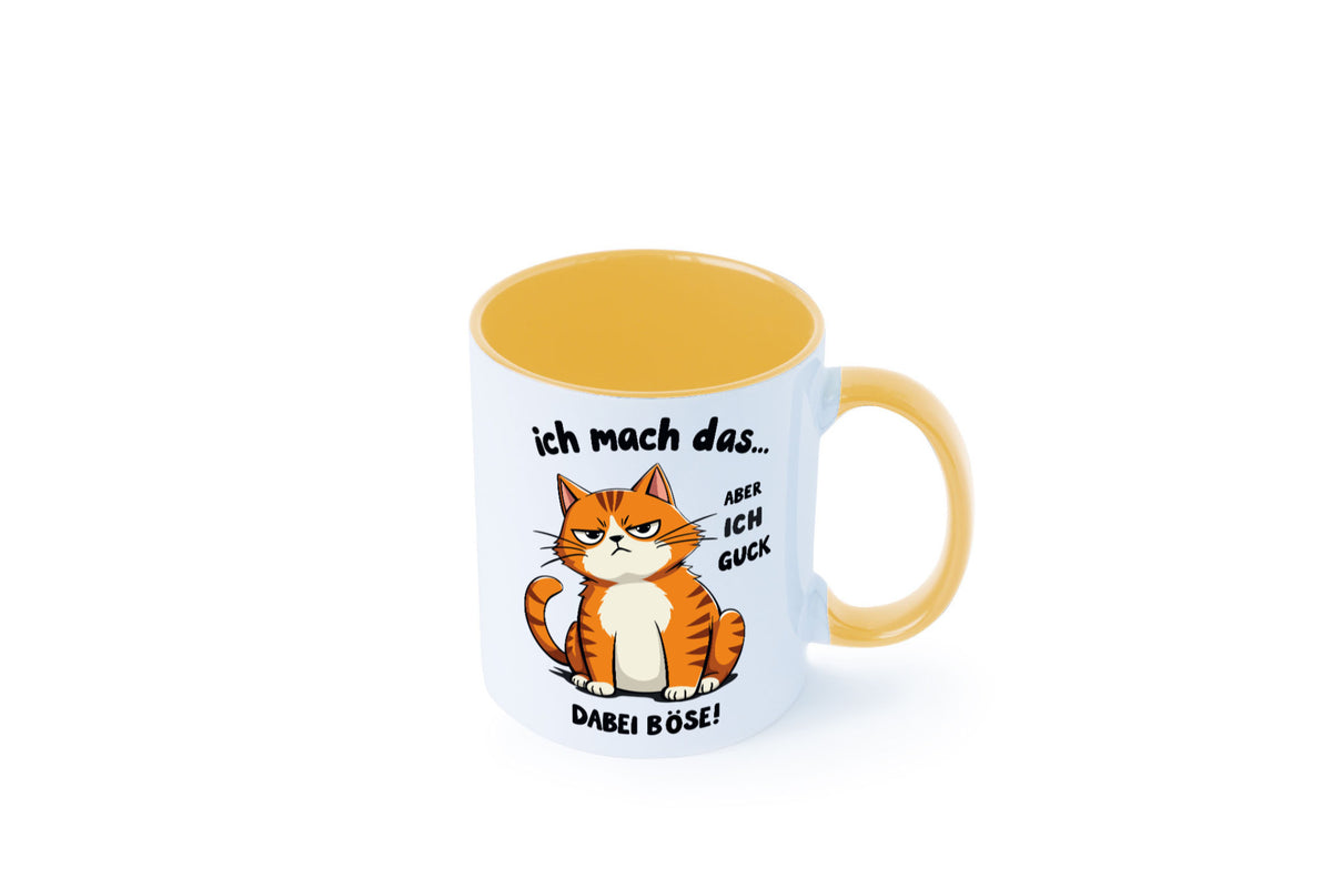 Ich guck dabei Böse | Katze Ironie Geschenk Tierliebhaber Humor lustiger Spruch Tasse