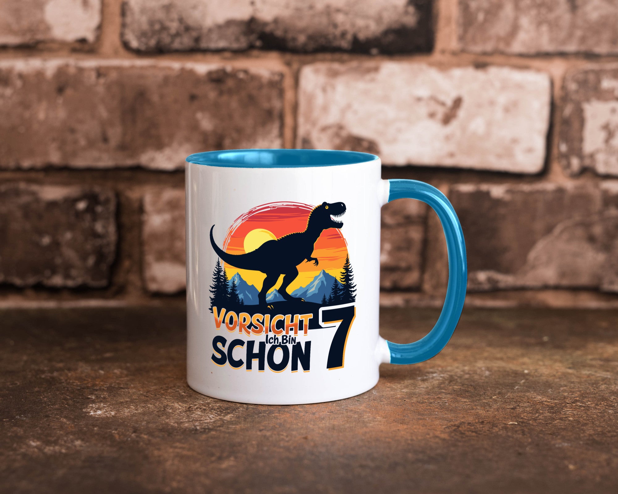 7. Geburtstag | 7 Jahre Dinosaurier v2 Geschenk Geschenkidee lustiger Spruch