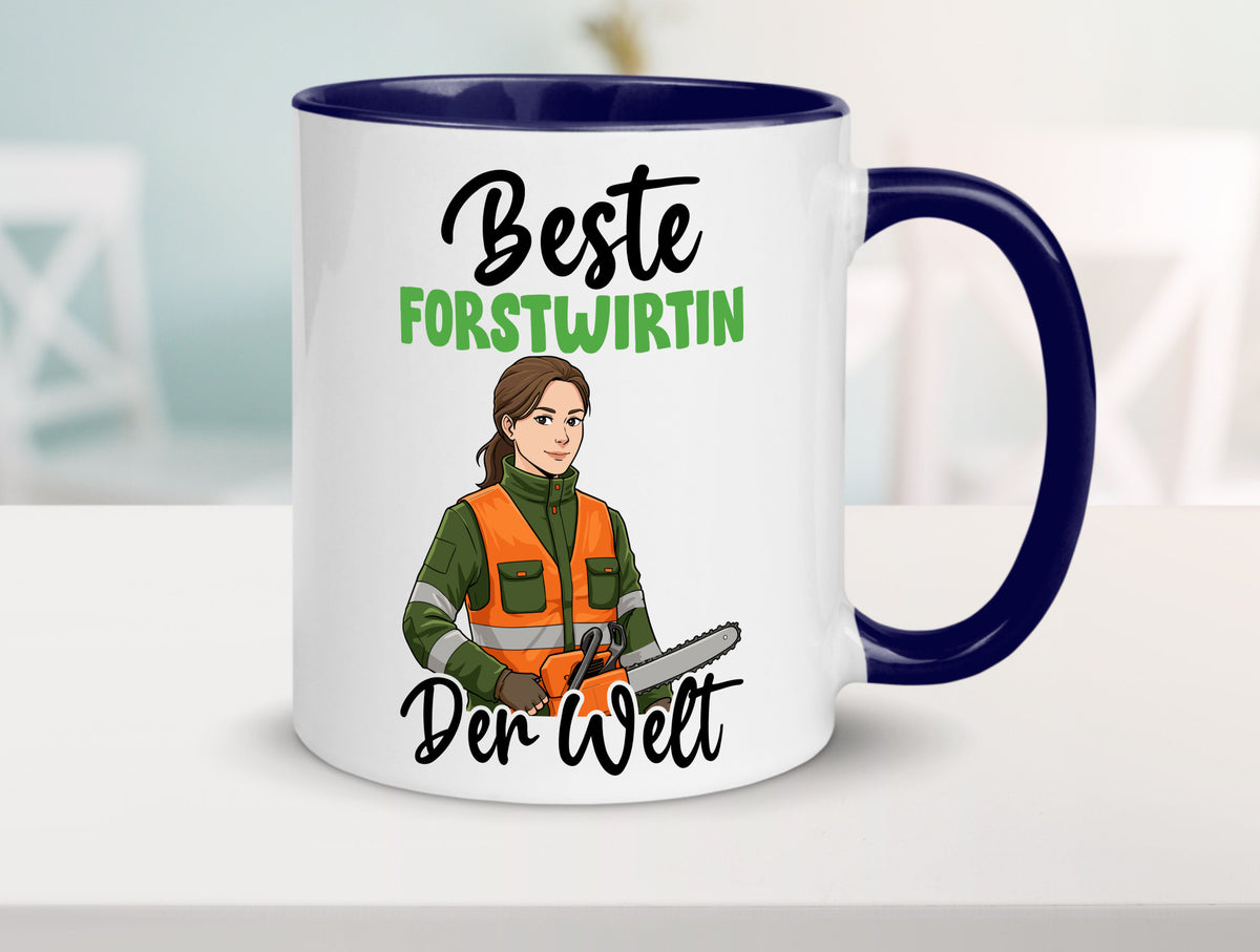 Beste Forstwirtin | Forst Wirtin v2 lustig Humor Geschenkidee Geschenk Tasse