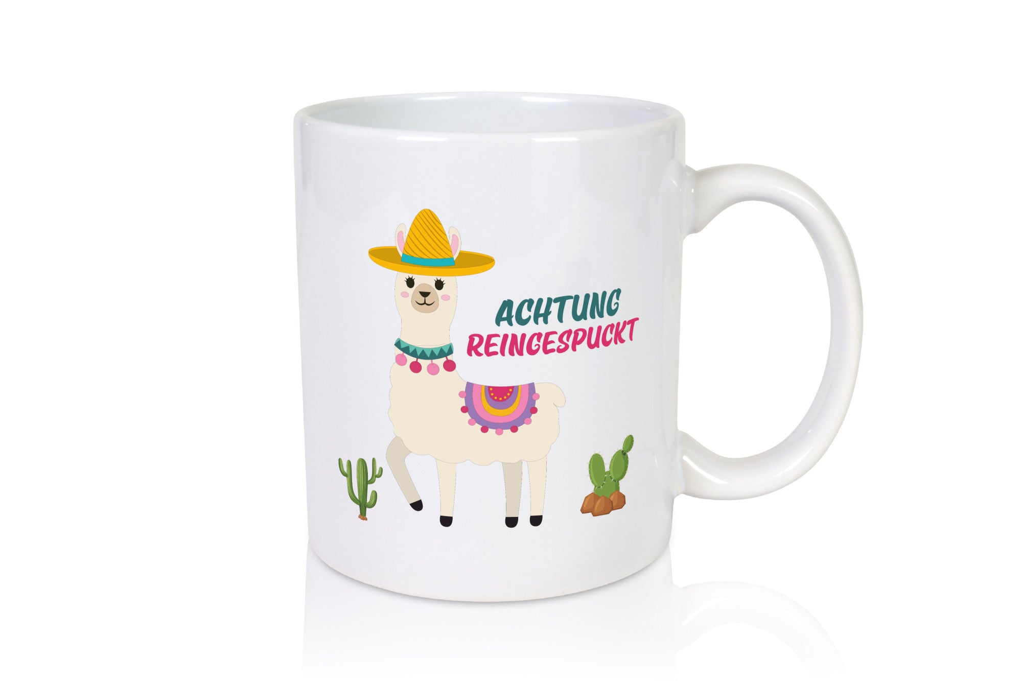Achtung Reingeguckt | Lustiges Lama lustig Humor Geschenkidee Geschenk Tasse
