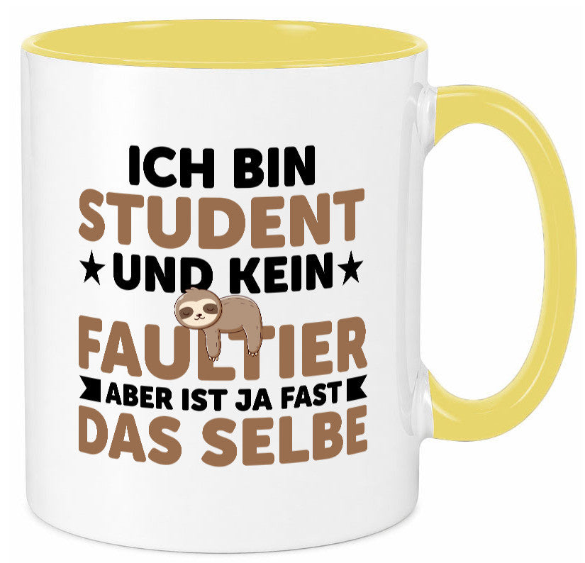 Ich bin kein Faultier: Student | Universität Uni Studium v2 lustiger Spruch