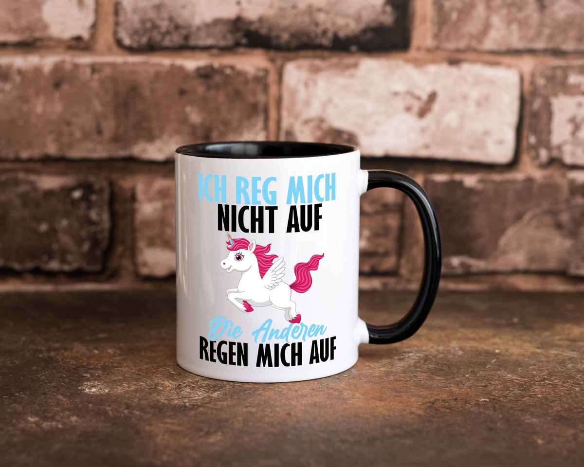 Ich reg mich nicht auf lustiger Spruch Geschenk Humor Geschenkidee Tasse