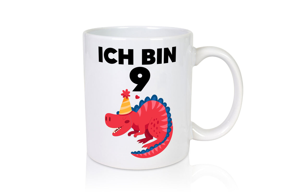 9. Geburtstag | Dino Dinosaurier 9 Jahre Geschenk Geschenkidee lustiger Spruch Tasse