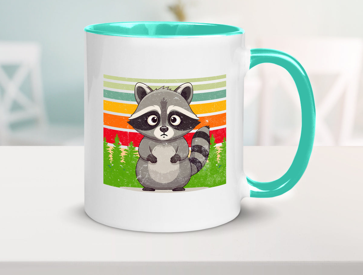 Waschbär | Vintage v2 lustiger Spruch Geschenk Humor Geschenkidee Tasse