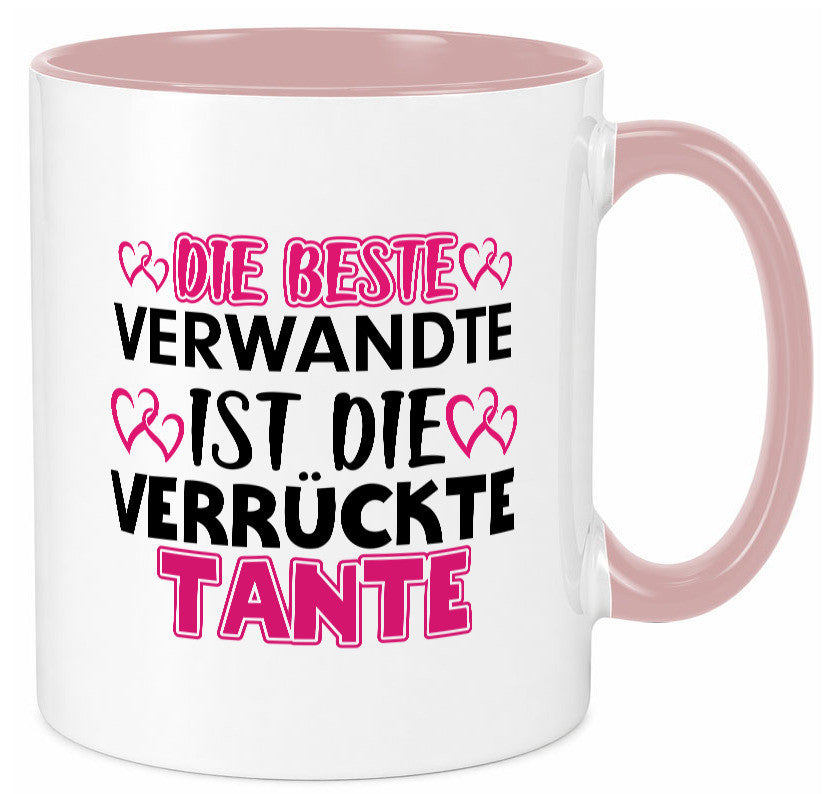 Verrückte Tante | Spruch Patentante Verwandtschaft lustiger Geschenk Humor Tasse