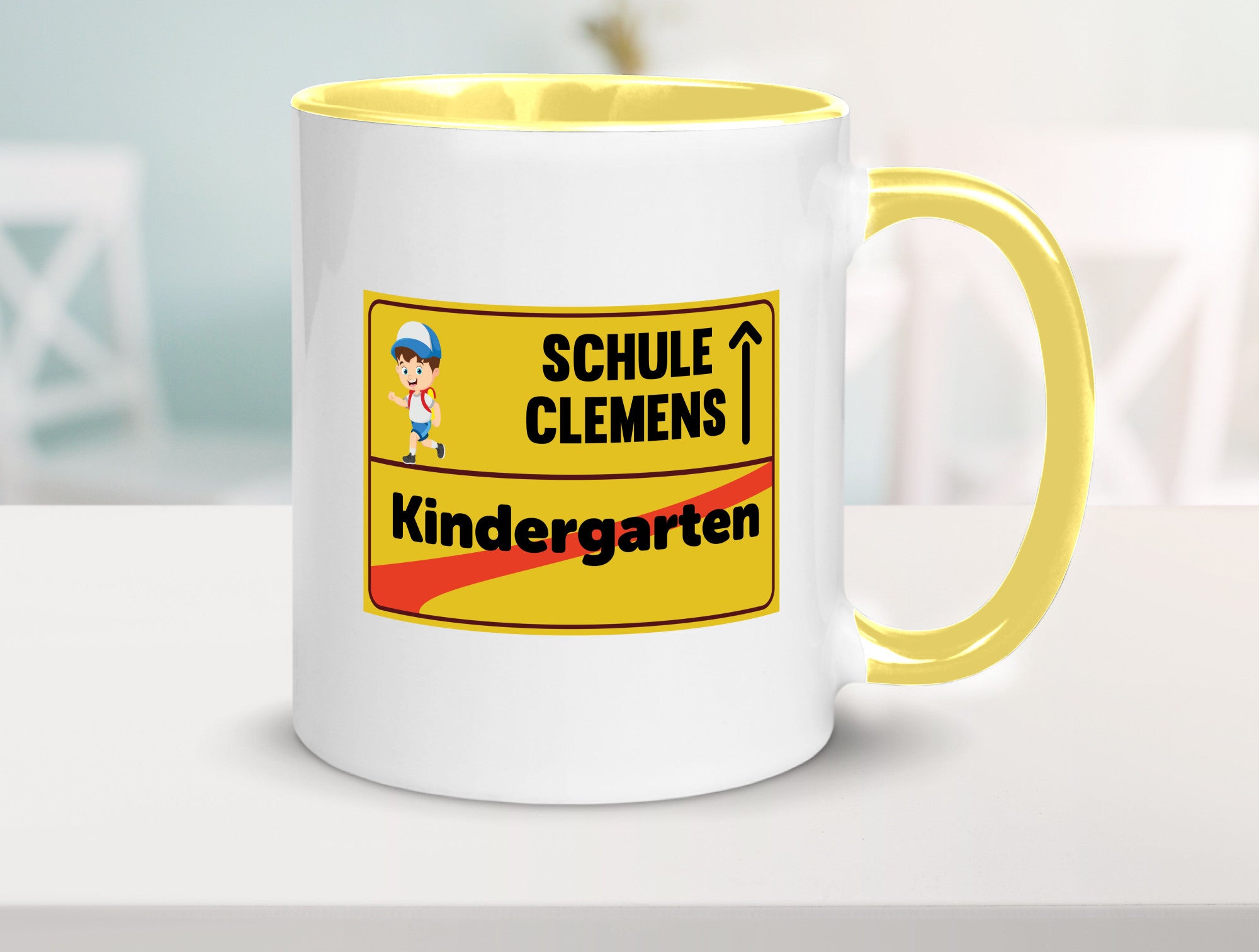 Bye Kindergarten | Schule Clemens Geschenkidee Humor Tasse