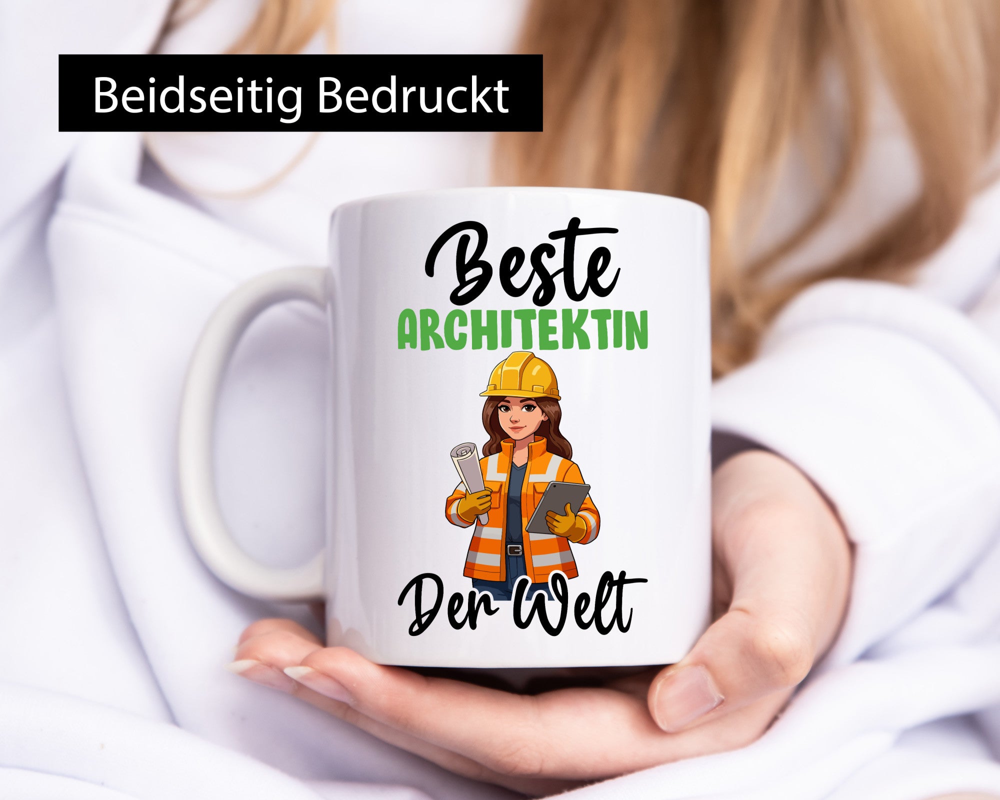 Beste Architektin | Architektur Büro v2 lustig Arbeit Kollegen Geschenk Tasse